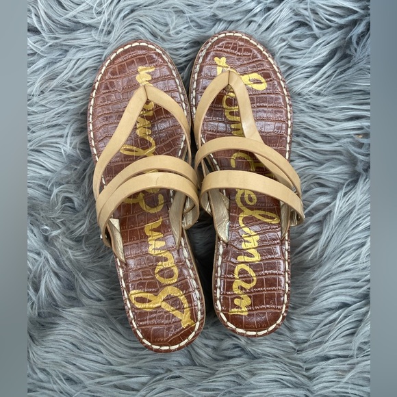 Sam Edelman Women's Size 9 Rasha Wedge Sandal Platform Strappy Tan Beige - Picture 10 of 10